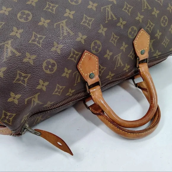 AUTH Louis Vuitton LV Handbag Tote Speedy 40 Brown Monogram